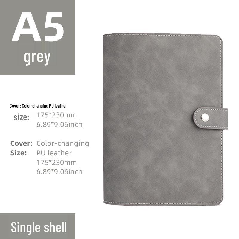 A6 Leather Buckle Loose-Leaf Notebook & A5 Multifunctional Planner with Custom Logo and Storage