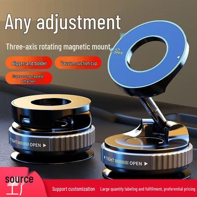 Universal Nano Gel Vacuum Magnetic Car Phone Holder & Desktop Stand for Navigation and Live Broadcasts
