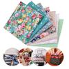 7Pcs Floral Cotton Cloth DIY Hand‑Made Craft Dressmaking Sewing Printing Rose Pattern 50x40cm