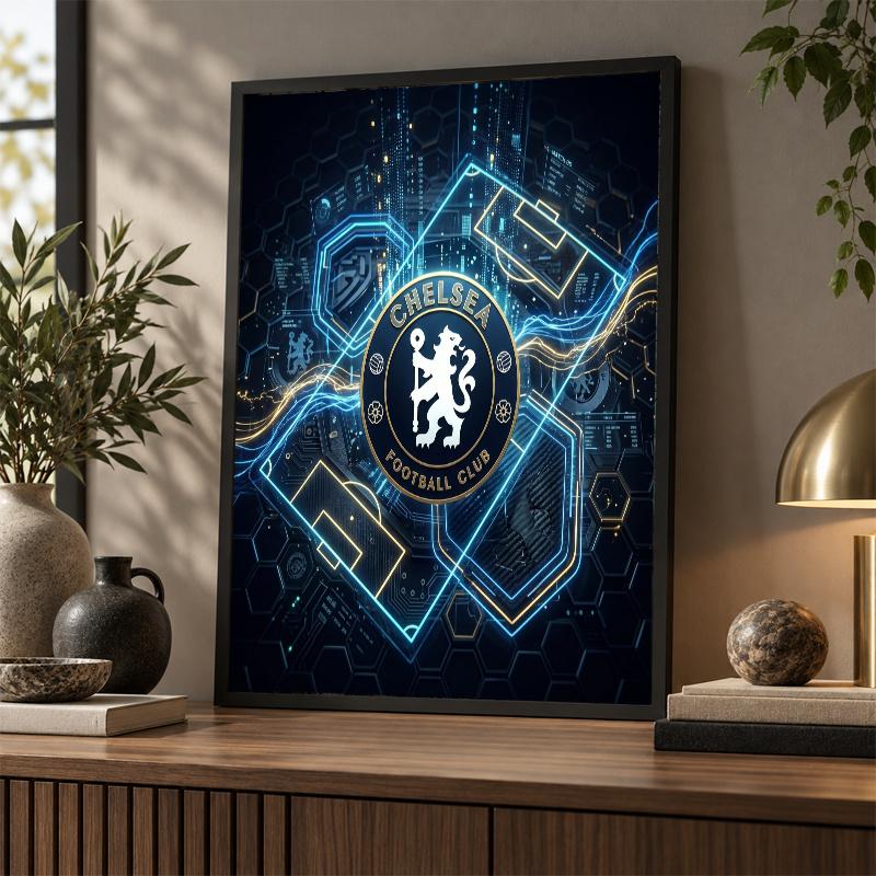 Chelsea FC Diamond Painting Kit 5D Full Drill DIY Diamond Mosaic Wall Art Home Decor