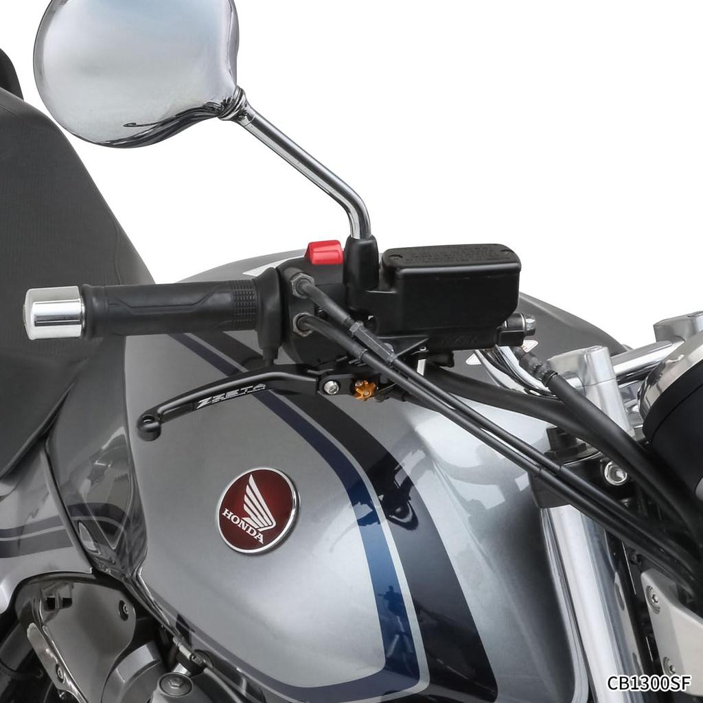 ZETA RACING Pilot Lever Brake R3WA Black Folding Lever for CB1300SF XL750 (SC54)/CB1300SB (SC54), CB1100/EX, Transalp, NSR250R, CB400SF, X-ADV, Etc.