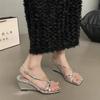Fashion SUOJIALUN 2025 New Brand Women Sandal Fashion Narrow Band Ladies Gladiator Shoes High Wedge Heel Outdoor Dress Pumps Shoes