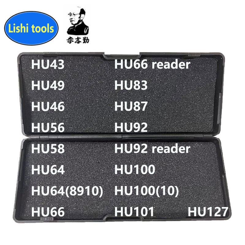 Lishi Инструмент 2 в 1 HU43 HU49 HU46 HU56 HU58 HU64 HU64(8910) HU66 HU83 HU87 HU92 HU100 HU100(10) HU101 HU100R/HU127 Инструмент для слесарей HU49