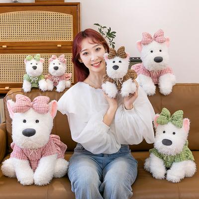 New West Highland Puppy Doll Plush Toy Clothing Dog Doll Eight Inch Ragdoll Birthday Gift