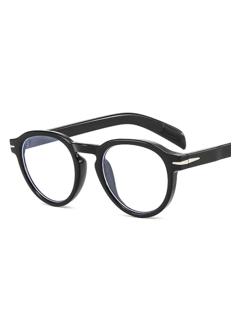 Fashion Clear Round Frame Glasses for Men Women Anti Blue Light Computer Eyewear Blocking Glasses