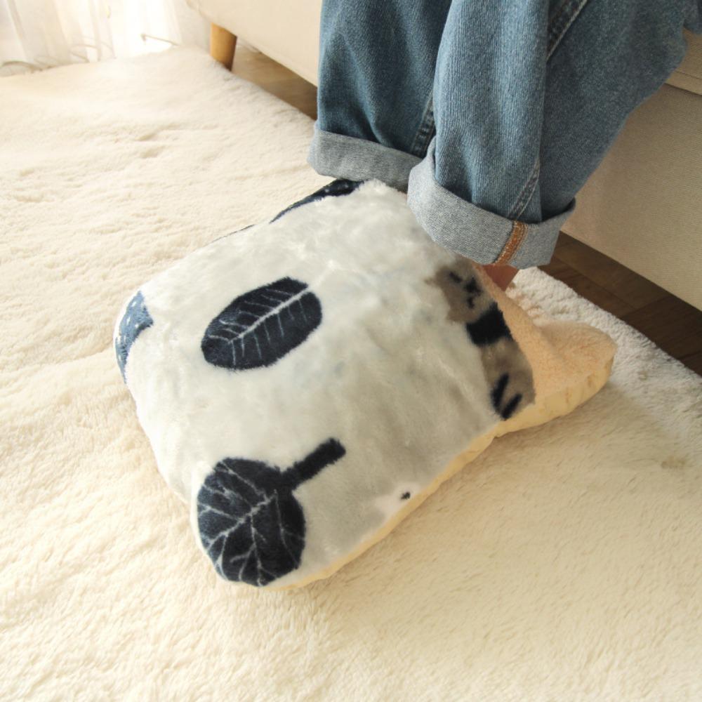 Creative Soft Foot Warming Mat Insulation Comfortable Warm Feet Shoes Not Charging Double Feet Foot Warmer Home Office