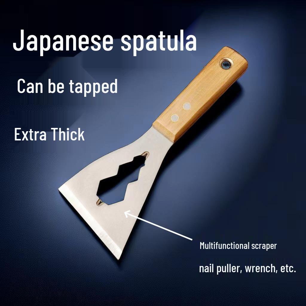 Heavy Duty Stainless Steel Multifunctional Scraper & Cleaning Putty Knife for Cement and Decoration