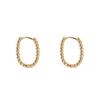 Korean-Style Copper Round Bead Earrings: Simple, Elegant Hoop Studs for Women