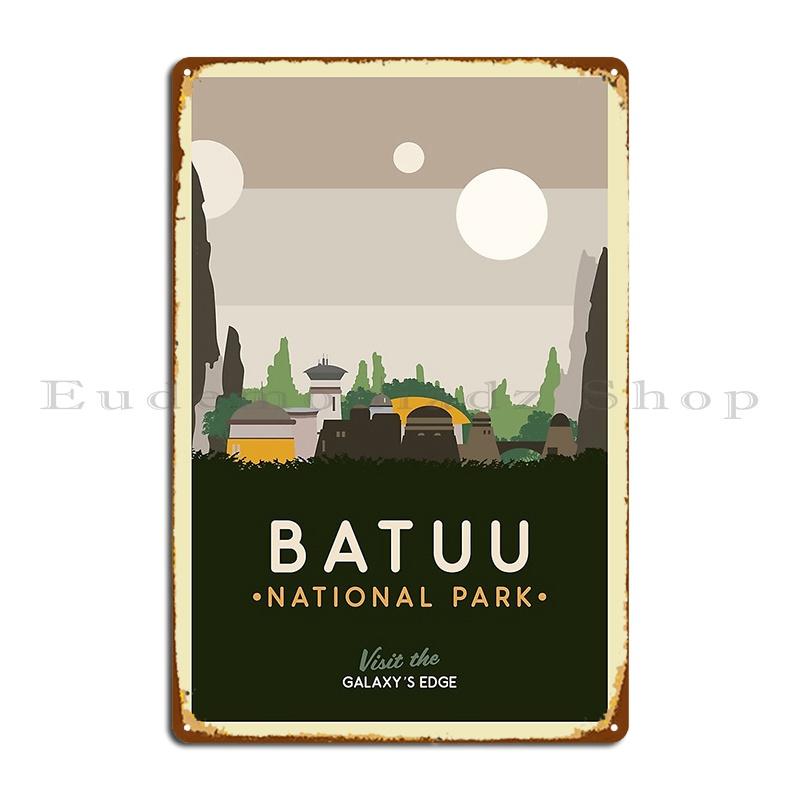 Batuu National Park Poster Metal Plaque Poster Kitchen Design Pub Classic Classic Tin Sign Poster 20X30CM