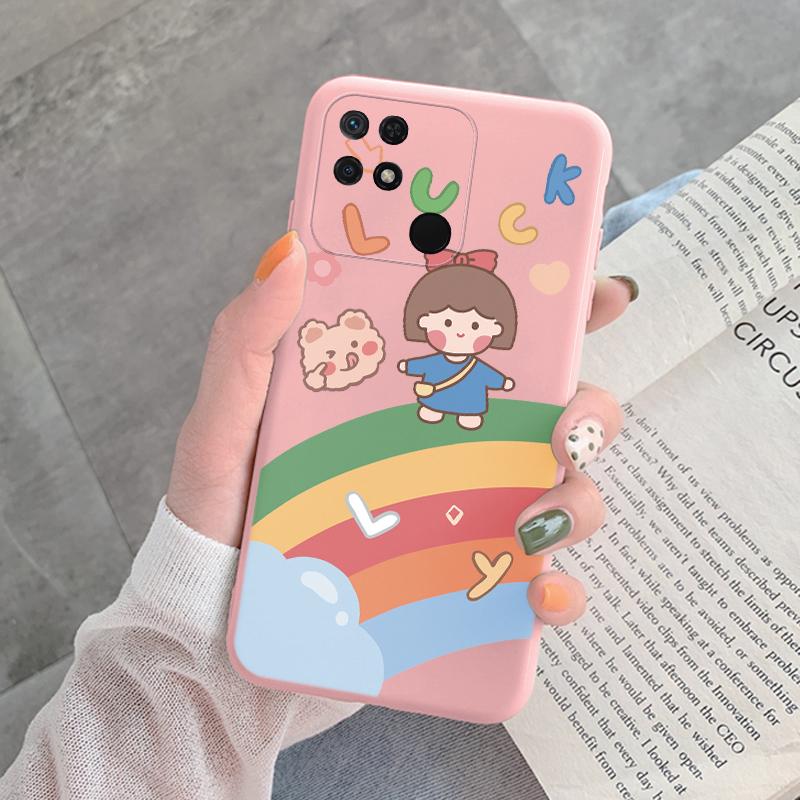 For Redmi 10C 10 C Back Cover Protective Case Soft Silicone Cute Cartoon Cat Frog Phone Case For Xiaomi Redmi 13C 14C 12C Coque