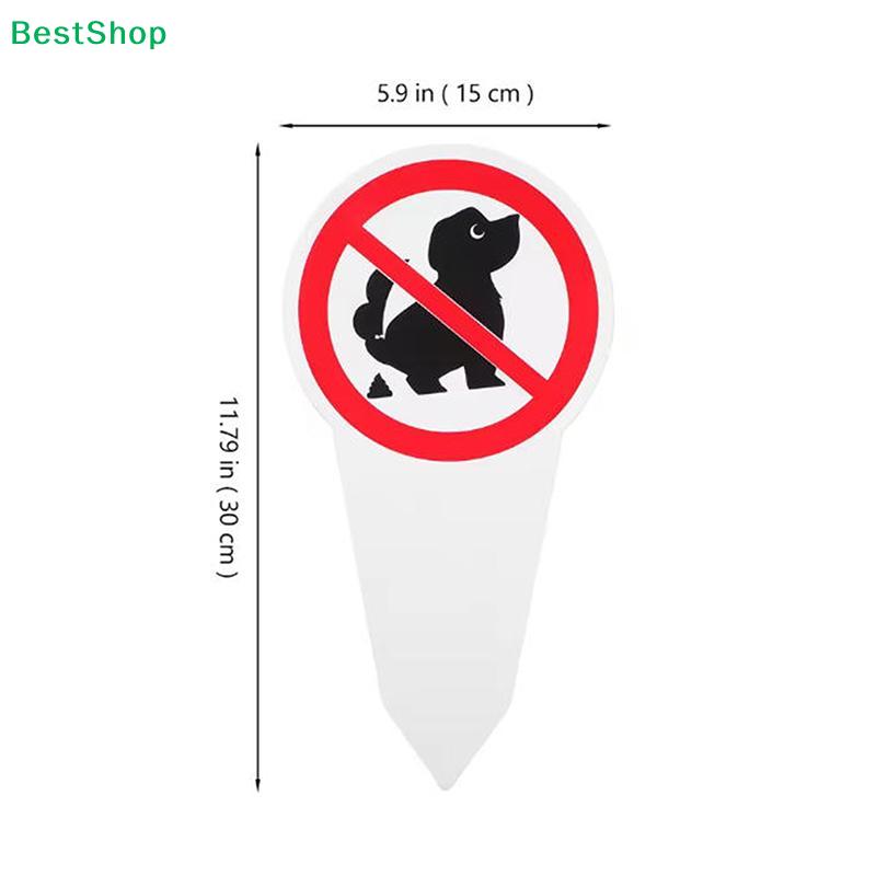"No Dog Poop" Plastic Sign No Pooping Warning Yard Sign Garden Stake Outdoor Waterproof Warning