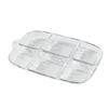 Prep Dish Wall-Mounted Hot Pot Flavor Soy Sauce Dipping and Storage Tray, Kitchen Tableware Compartment Plate
