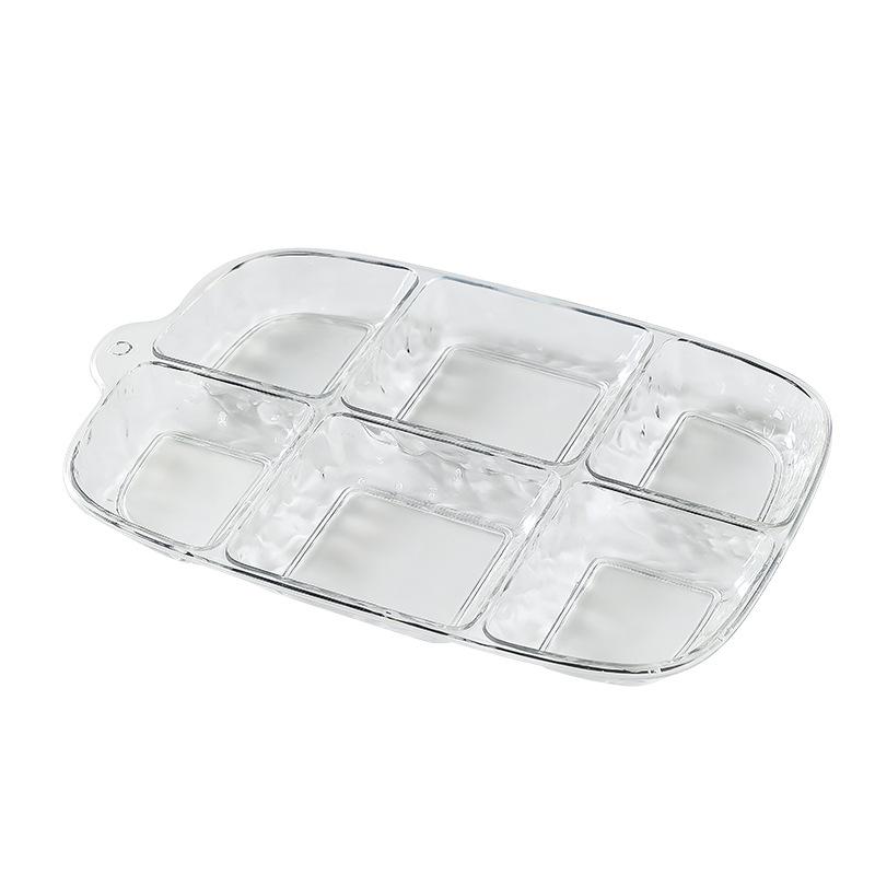 Prep Dish Wall-Mounted Hot Pot Flavor Soy Sauce Dipping and Storage Tray, Kitchen Tableware Compartment Plate