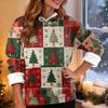 Women's Fashion Casual Long Sleeve Christmas Printed Hooded Sweatshirt