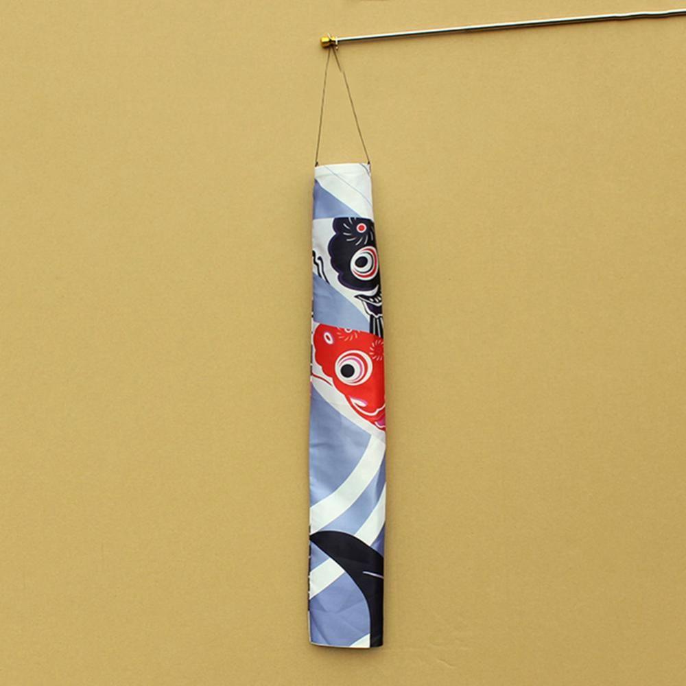 Japanese Style Outdoor Yard Decor Wind  Streamer Carp Flag Windsock Hanging Decorations Wind Chimes