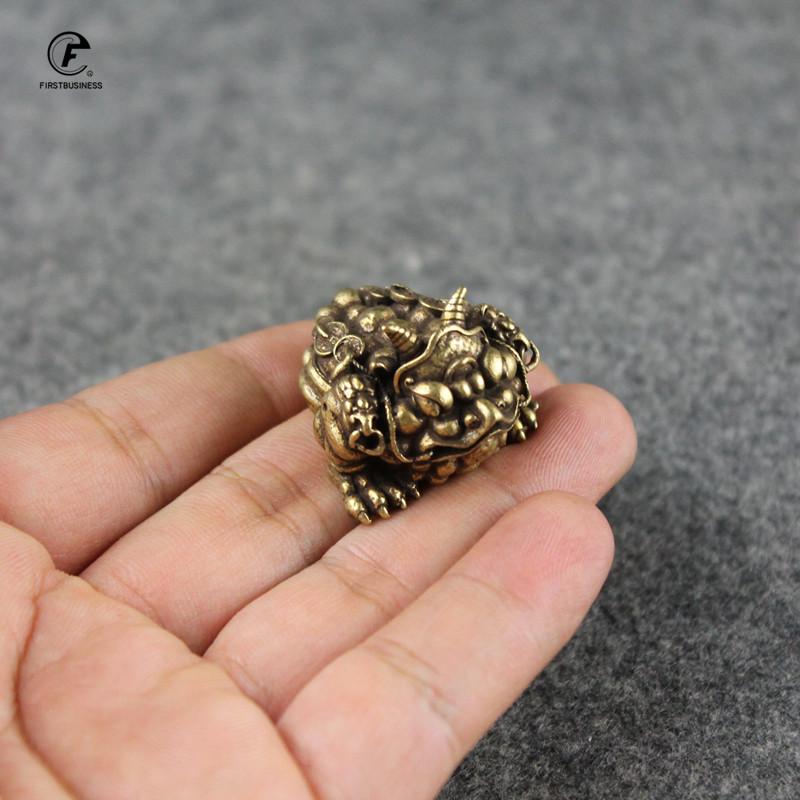solid copper Frog Feng Shui Toad Chinese Golden Frog Money Lucky Fortune Wealth Office Tabletop Ornament Home Decor Lucky Gifts
