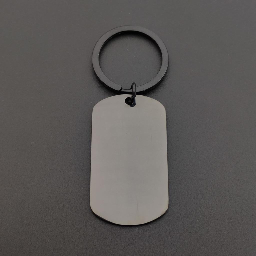 Individueller Edelstahl Laser Gravur Schlüsselanhänger Persönliches Metall Haustier Hundemarke Schmuck Motorrad Auto Schlüssel Zubehör für Männer Frauen Geschenk