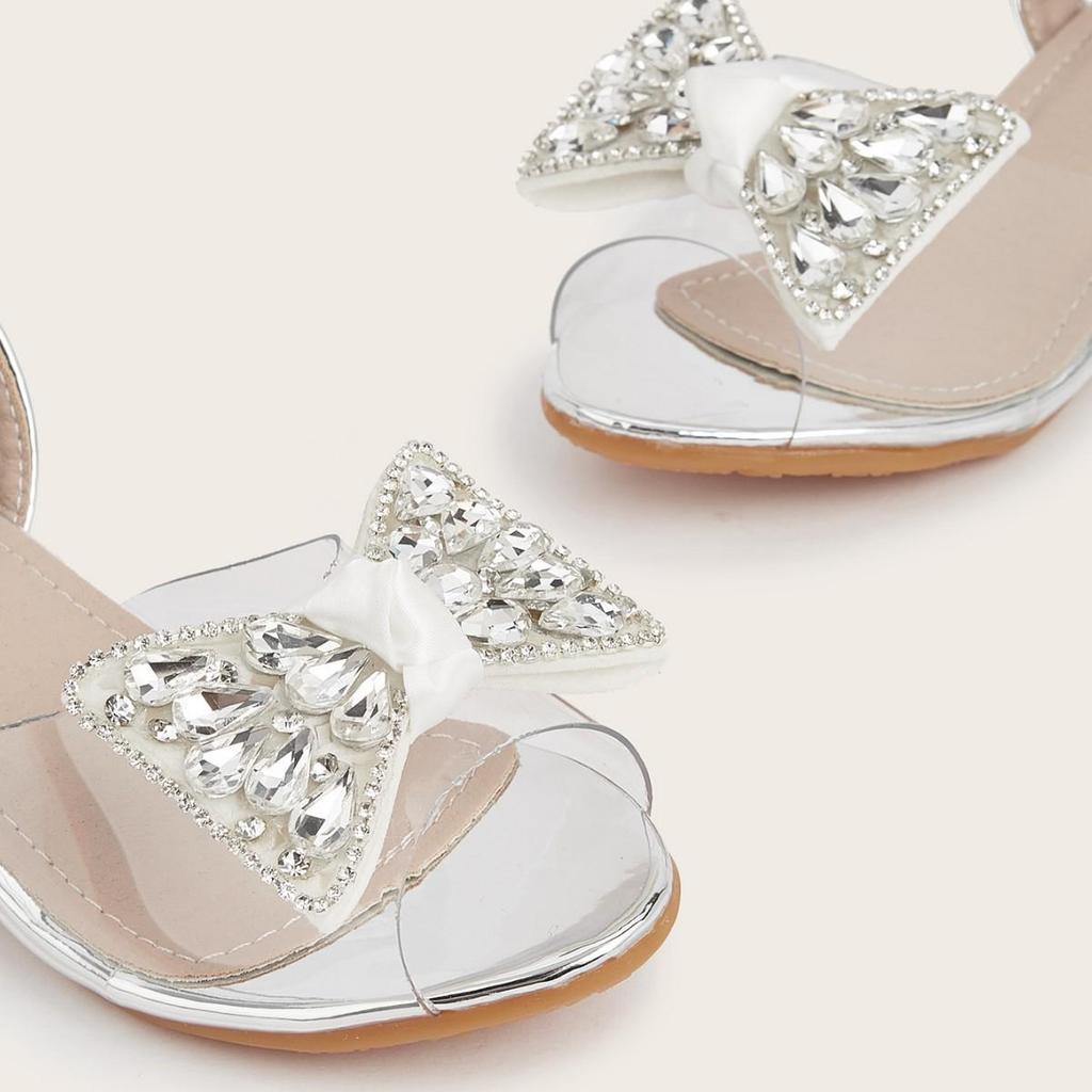2025 Winter Fashion Versatile Bow High Heel Sandals for Girls