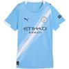 Puma Manchester City SS25 Round Neck Pullover Comfortable Sports Short Sleeve Football Shirt Women Tops Light-Blue 780340-01
