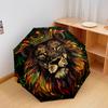 1 PC Automatic Folding Umbrella - Lion Pattern, Portable & Foldable Design with 8 Ribs, Christmas Birthday Gifts