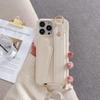 For iPhone16 Wrist Strap Ring Wallet with Card Slot Holder Phone Case for IPhone 15 Plus Pro Max Crossbody Leather Cover