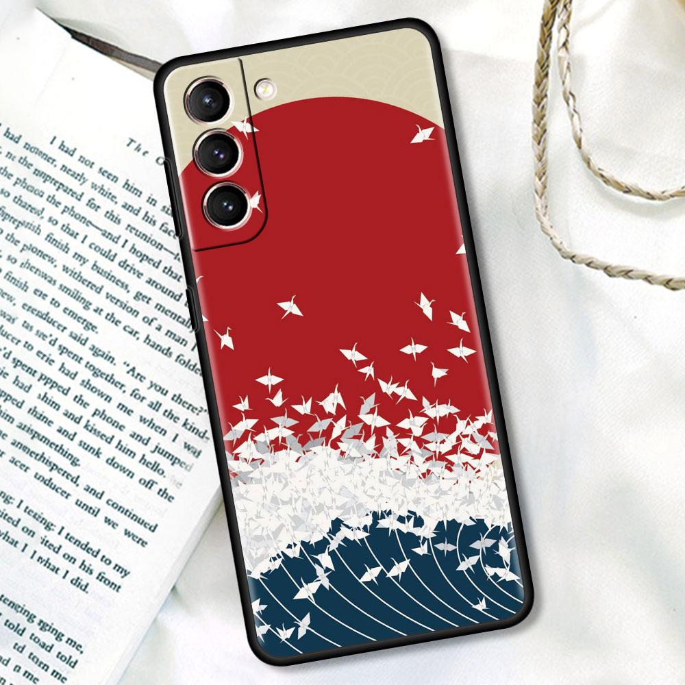 Weiche Hülle für Samsung Galaxy S22 Ultra S20 FE S21 S23 Plus S10 Lite S9 S8 S10e TPU Silikon Handyhülle Japanischer Stil Kunst Japan