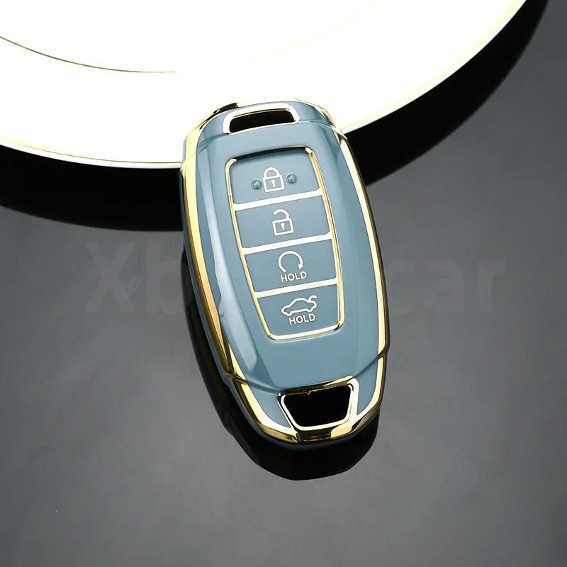 Auto Key Fob Shell For Hyundai I30 Ix35 Kona Encino Solaris Azera Grandeur Ig Accent Santa Fe Palisade Tpu Car Key Case Cover