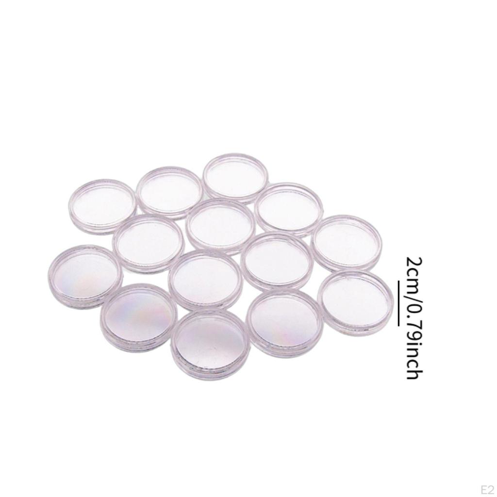 100Pcs Clear Coin Capsules,Coin Holders 20 Mm for Collection Supplies Collectors Silver