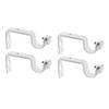 4pcs Portable Sturdy Adjustable Curtain Rod Holders Fit Rod Extending Home Accessory for Various Room Daily Use