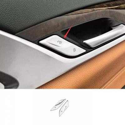 Sticker Trim 2018-22 Door Buckle Button Switch For BMW 5 Series G30 Matte Silver