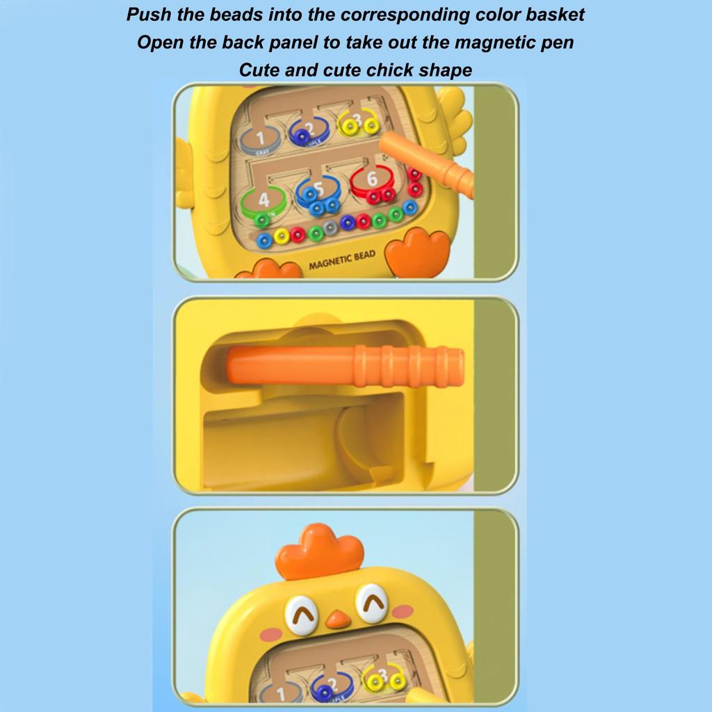 Magnetic Maze Chicken Design Color Matching Counting Puzzle Board Toy Fine Motor Skills Toys for Boys Girls Ages 4