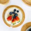 Rattan Tischset Natur Handgemacht Hitzebeständig Dicke Heißuntersetzer Matten Rattan Topfuntersetzer Küchentisch Dekoration Zubehör