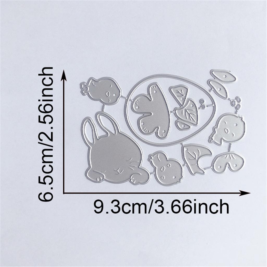 Metal Cutting Dies Easters Rabbits Chicken Die Cuts Templates Molds Embossing Stencils for Album Scrapbooking Decoration