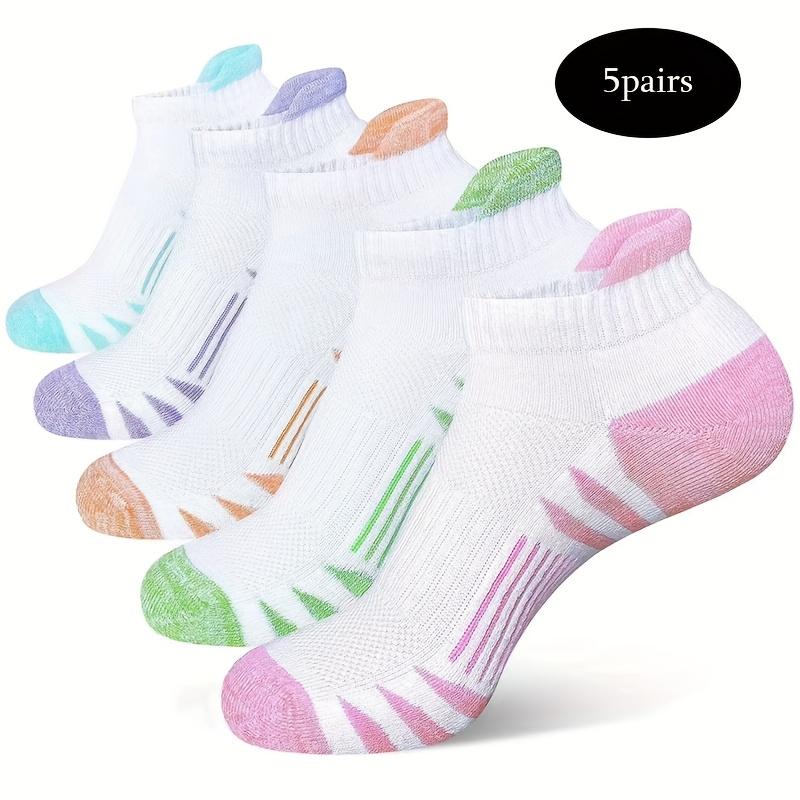 5 Pack Women's Compression Socks with Breathable Arch Support and Low-Cut Design, Suitable for Running and Casual Wear