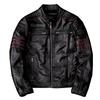 Genuine Cowhide Leather Jacket Men Biker Motorcycle Riding Fashion Jacket