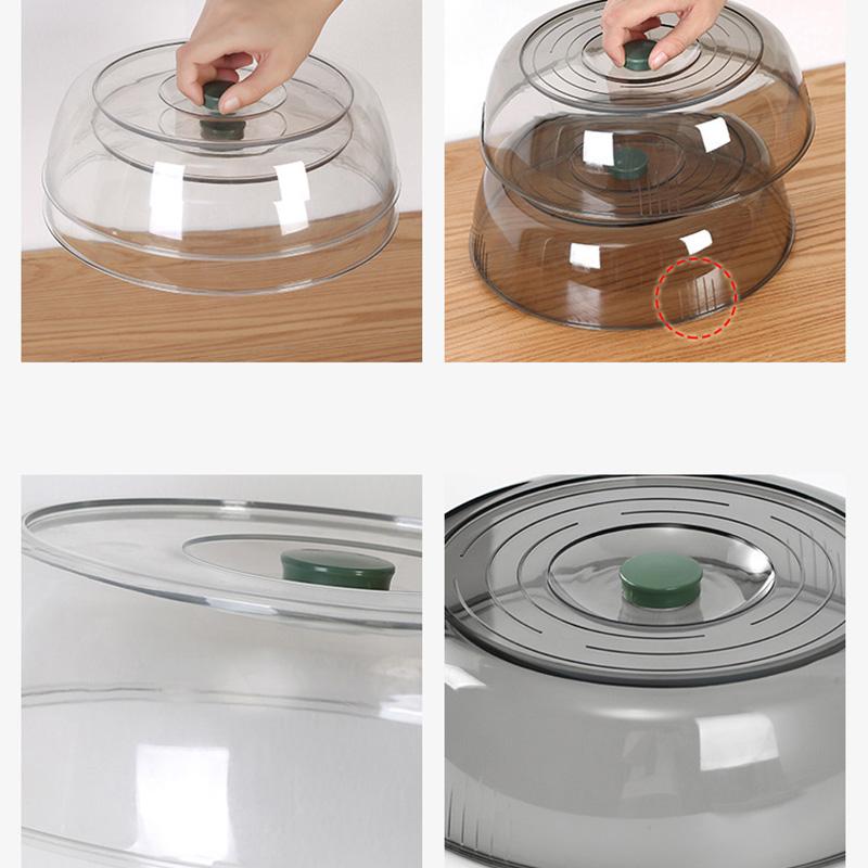 Dish Cover PET Heat Insulation Storage Transparent Dustproof for Home Picnic Cooking Green