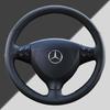 Nappa Leather Customized Car Steering Wheel Cover For Mercedes Benz A-Class W169 2004-2012 Car Accessories Black Wear Resistant
