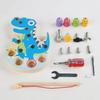 Kinder Cartoon Tier Dinosaurier Schraubenmutter Reparaturwerkzeug Baustein Demontage Busy Board pädagogisches Babyspielzeug