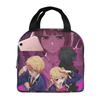 Oshi No Ko Anime Kawaii Insulated Lunch Bag for Kids School Cooler Thermal Food Box Tote Leakproof Lunch Boxes Container