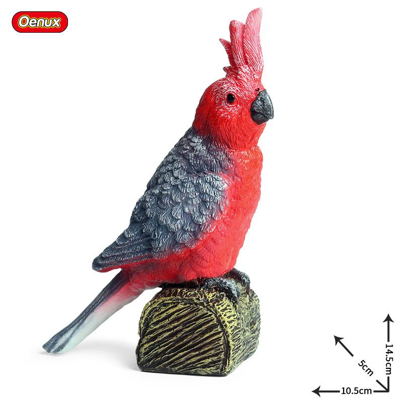 Oenux Bird Nest Animals Peacock Parrot Trogon Hornbill Owl Model PVC Action Figures Big Garden Decoration Cute Kids Toy Gift