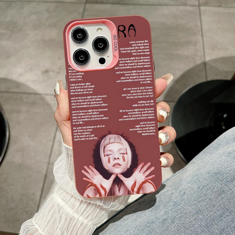 Aurora Aksnes Pink Translucent Mobile Phone Case for iPhone 17 16 15 14 13 12 11 X XR XS Air Pro Max Plus Colorful Cover