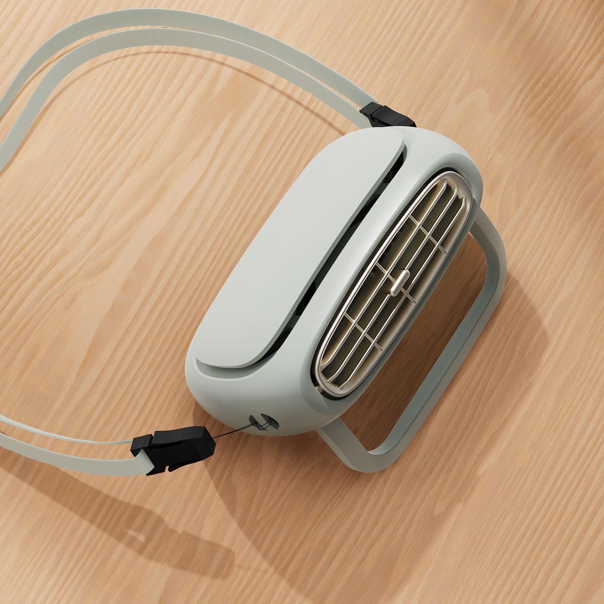 

ViSSKO Portable Fan with Neck Tabletop 2500mAh High 4 Adjustable 35dB USB and Neck Heat Mask Sweat Cherry Blossom Outdoor and Outdoor Model KLX01 сірий колір