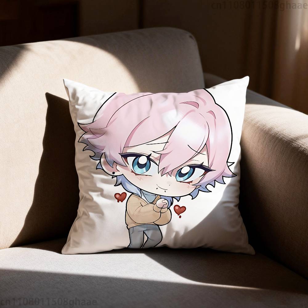 14 Days with You Ren Pillow Case Square DoubleSided Printing Short Plush Sofa Cushion Cover Bedroom Bedside Pillow