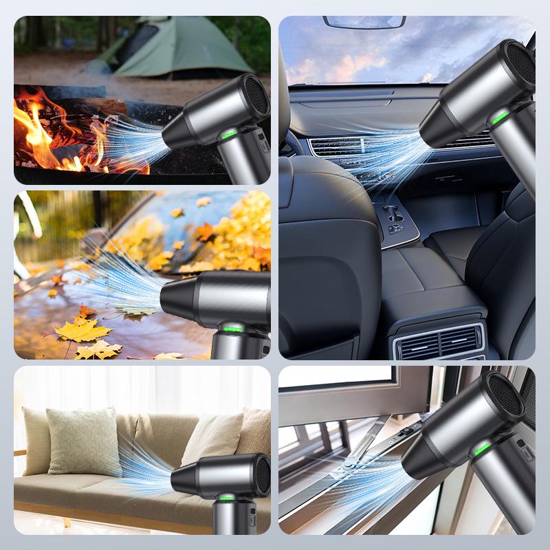 High-Speed 130,000 RPM Turbo Fan with 3-Speed Settings & 8000mAh Battery for Car Drying