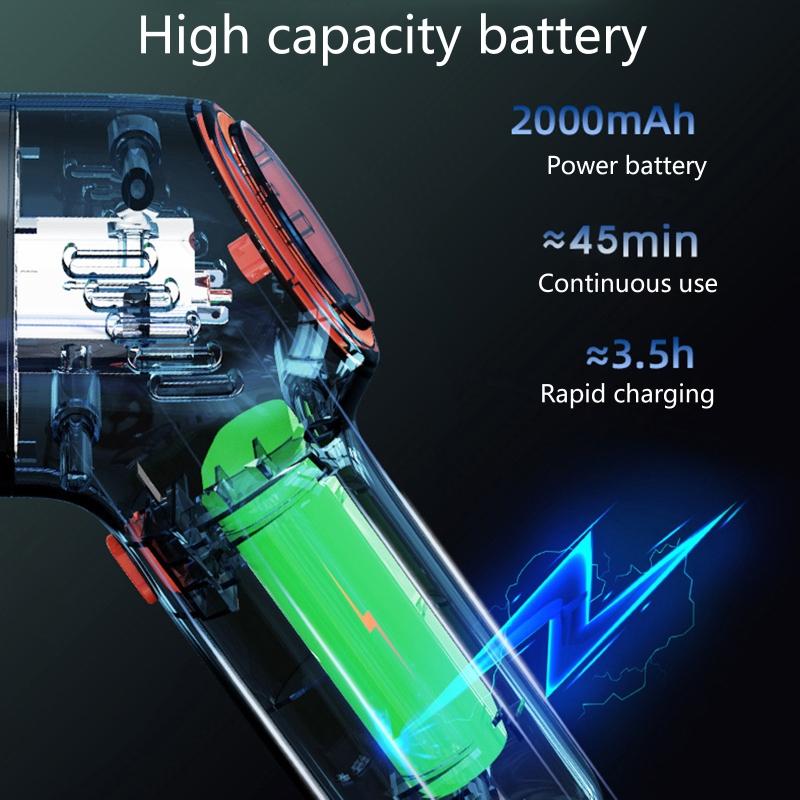 Prenosný vysávač do auta 120W Bezdrôtový vysávač na auto Pohovka Roh Nášľapná podložka Bežne používané čistiace nástroje
