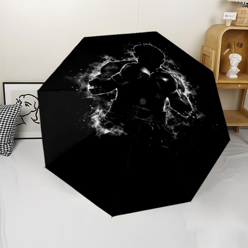 boxing Theme Automatic Umbrella, Lightweight & Portable, 8 Rib, Perfect for Outdoor Travel, Birthdays, Christmas, Gifts.