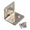 Lot of 20 L-shaped Stainless Steel Corner Brackets 38 X 30 X 30 Mm with Screws