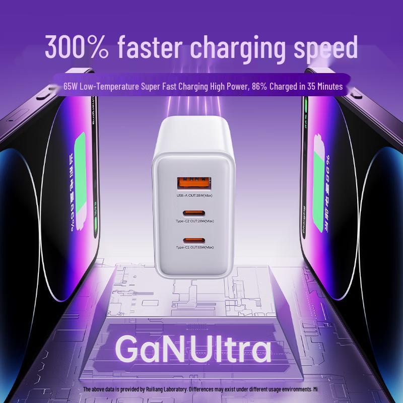 REMAX 65W GaN Type-C Multi-Port Fast Charger Set