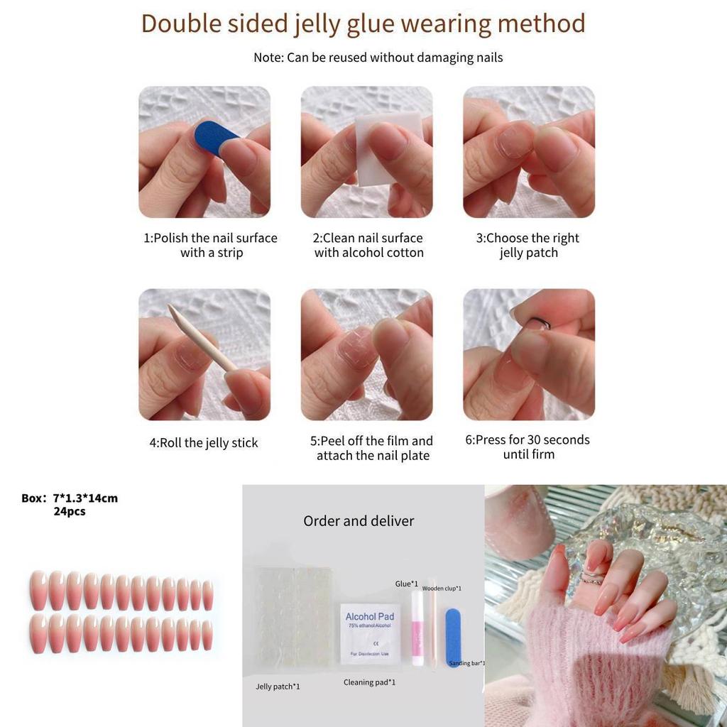 Wearable Nail Stickers Gradient Nail Wraps Removable Nail Art Pieces Complete Y18