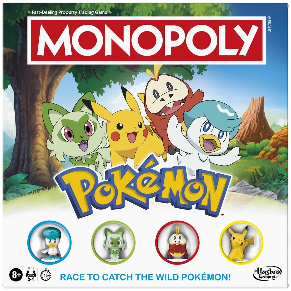 Hasbro Monopoly Pokémon Edition Board Game Suitable for Ages 8 and Up 2-4 Players Kids' Pokémon Fans Fun Family Game 45 Minutes